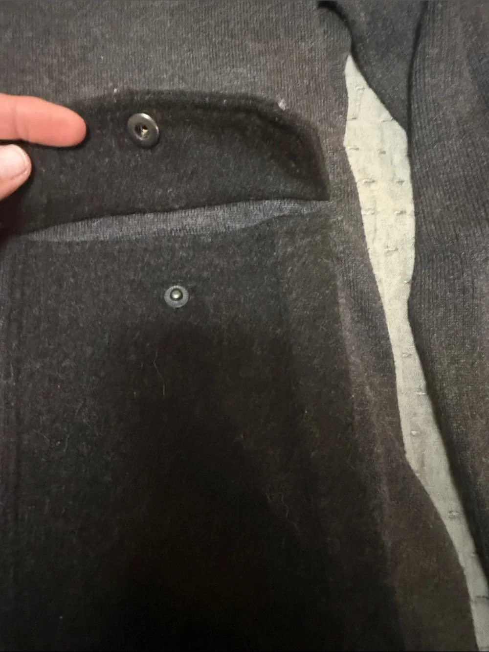 Men’s Dark Gray Utility Zip Sweater with Black Patch Pockets